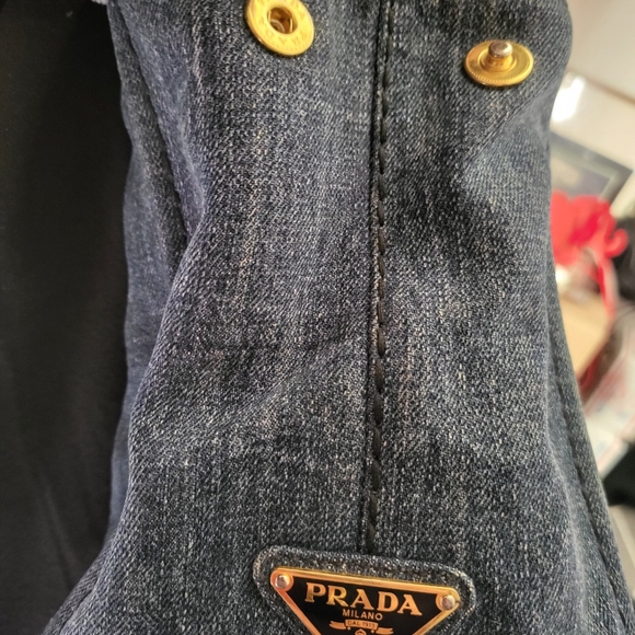 PRADA DENIM Vintage Canapa 2Way Shoulder Bag - Picture 14 of 15